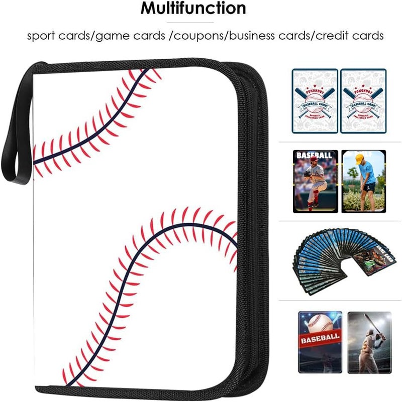 POKONBOY 900 Pockets Baseball Card Binder for Baseball Trading Cards, Display Case with Baseball Card Sleeves Card Holder Protectors Set for Football Card and Sports Card - Image 4